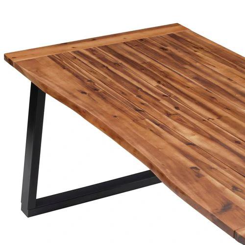vidaXL Dining Table Solid Acacia Wood 180x90 cm - Dining Table