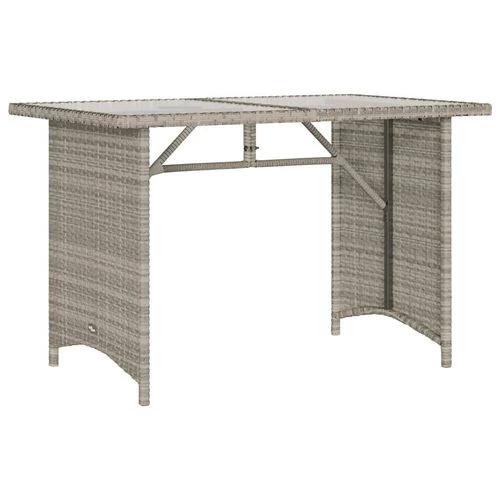 vidaXL 2 Piece Garden Dining Set with Cushions Light Grey Poly Rattan by vidaXL