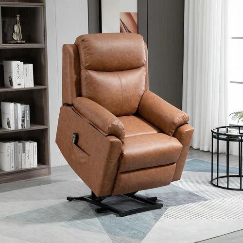 Power Lift Chair Electric Riser Recliner with Remote Control, Brown HOMCOM by HOMCOM