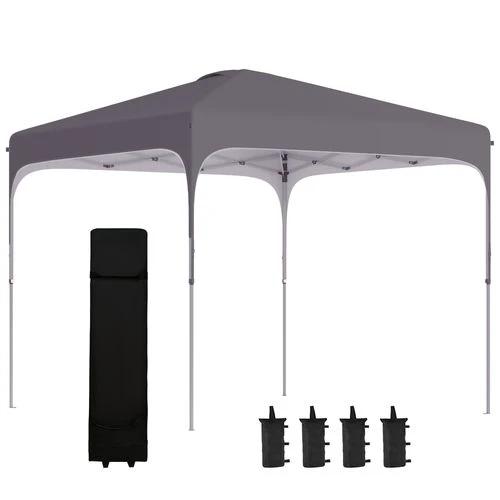Outsunny 3x3M Pop Up Gazebo, Foldable Canopy Tent & Carry Bag with Wheels & 4 Legs - Gazebos