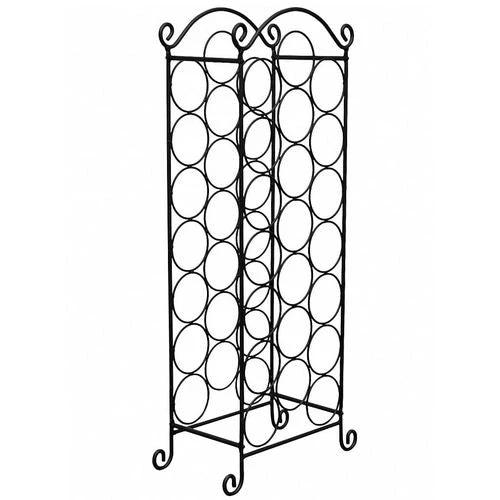 Classic Metal Wine Rack for 21 Bottles with Elegant Design for Wine Enthusiasts by vidaXL