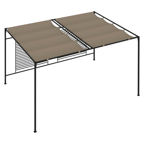 vidaXL vidaXL Gazebo with Retractable Roof 3x4x2.3 m Taupe 180 g/m² - Gazebos
