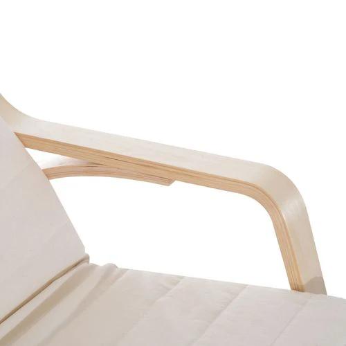 Rocking Chair Recliner Armchair with Adjustable Footrest, Cream White by HOMCOM