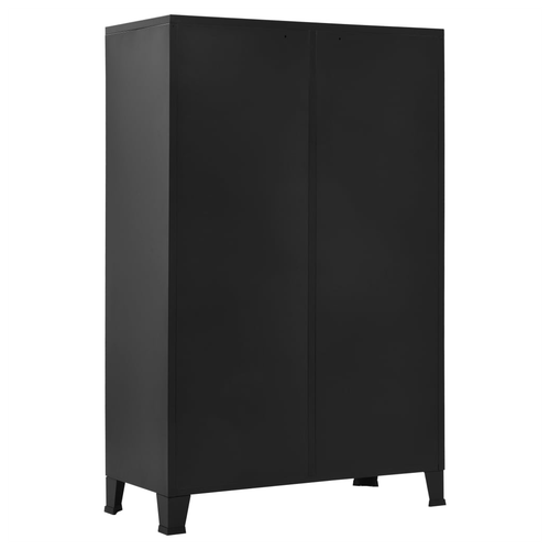 vidaXL vidaXL Wardrobe Industrial Black 90x40x140 cm Steel - Wardrobe