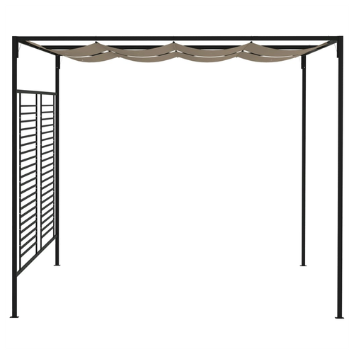 vidaXL vidaXL Gazebo with Retractable Roof 3x4x2.3 m Taupe 180 g/m² - Gazebos