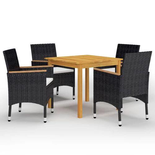 Elegant Acacia Wood Garden Dining Set with Cushions for Outdoor Entertaining by vidaXL