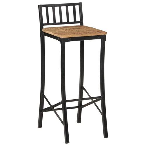 vidaXL 7 Piece Bar Set Solid Rough Wood Mango and Metal by vidaXL