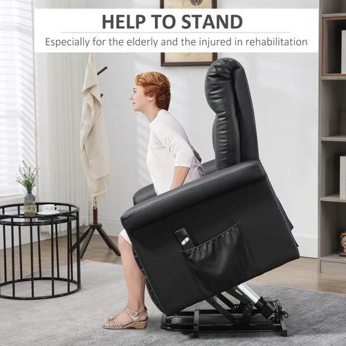 HOMCOM Power Lift Chair Electric Recliner with Side Pocket for Elderly and Physically Limited Users by Homcom
