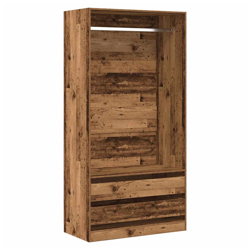 vidaXL Wardrobe Old Wood 100x50x200 cm Engineered Wood by vidaXL