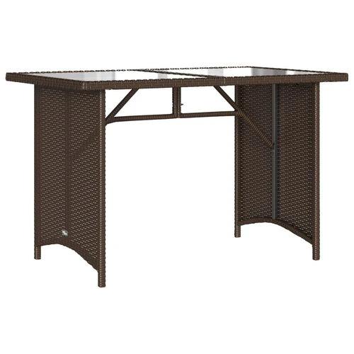 vidaXL vidaXL 2 Piece Garden Dining Set with Cushions Brown Poly Rattan - Garden Set