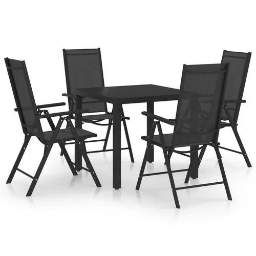 vidaXL vidaXL 5 Piece Garden Dining Set with Adjustable Chairs for Outdoor Entertaining - Garden Set