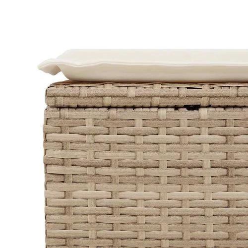 vidaXL 2 Piece Garden Sofa Set with Cushions Beige Poly Rattan Acacia by vidaXL