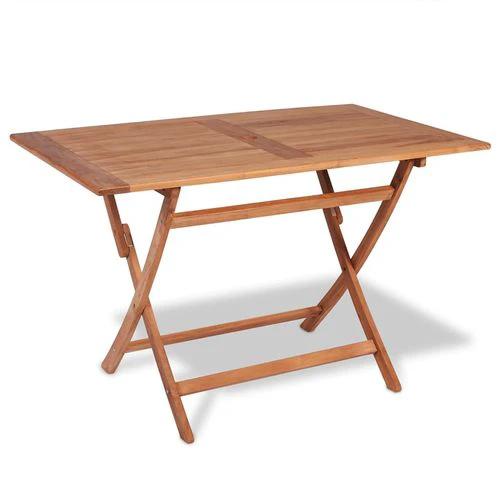 vidaXL Solid Teak Wood 5 Piece Garden Dining Set with Smooth Finish for Outdoor Gatherings - Garden Set
