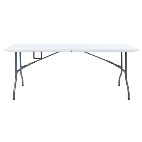 vidaXL Folding Garden Table White 180x72x72 cm HDPE - Garden Table