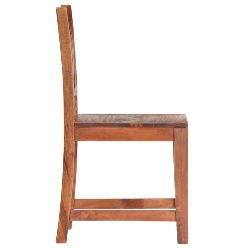 Handcrafted Solid Mango Wood Dining Chairs Set of 2 with Unique Grain Design for Industrial Style Decor by vidaXL