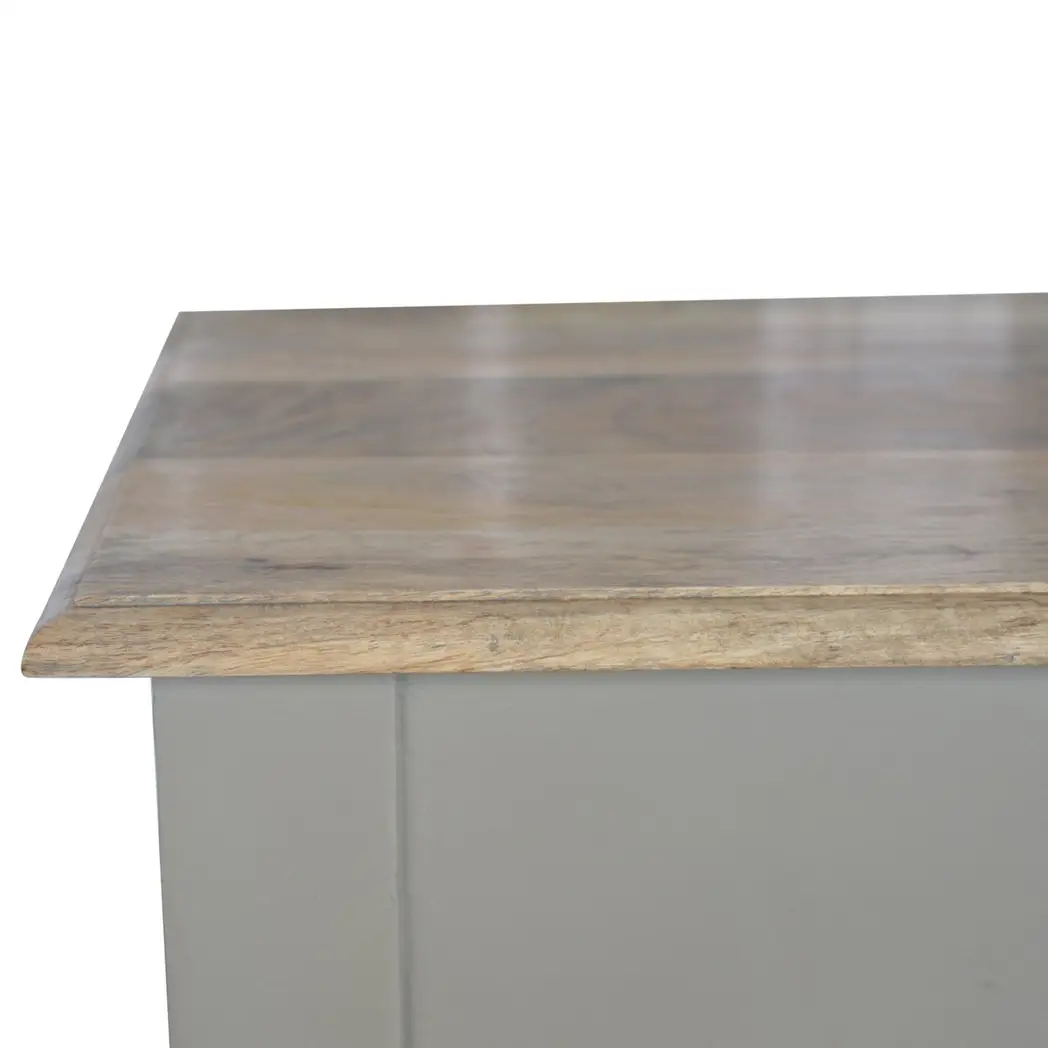 Artisan Furniture Artisan Furniture Solid Wood Hand Painted Writing Desk, 1 Drawer, Grey Color - Desk