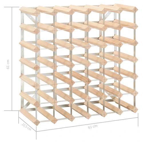 Rustic Solid Pinewood Wine Rack for 42 Bottles with 4 Tiers for Wine Enthusiasts by vidaXL