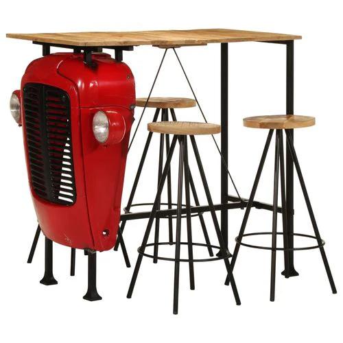 vidaXL vidaXL 5 Piece Bar Set Solid Wood Mango - Dining Set