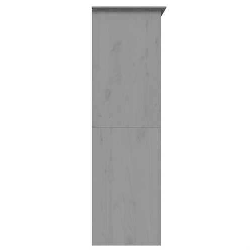 vidaXL vidaXL Wardrobe BODO Grey 151.5x52x176.5 cm Solid Wood Pine - Wardrobe
