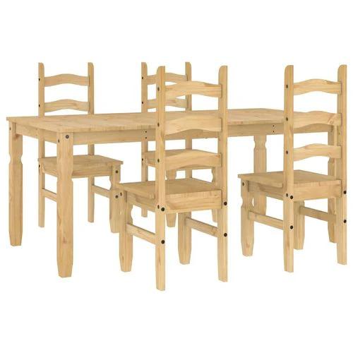 vidaXL 5 Piece Dining Set Panama Solid Wood Pine by vidaXL