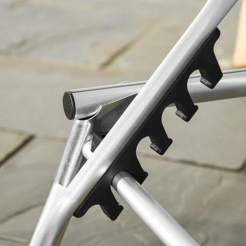 Outsunny Outsunny Folding Outdoor Reclining Sun Lounger Chair Aluminium Frame Light Grey - Sun Lounger