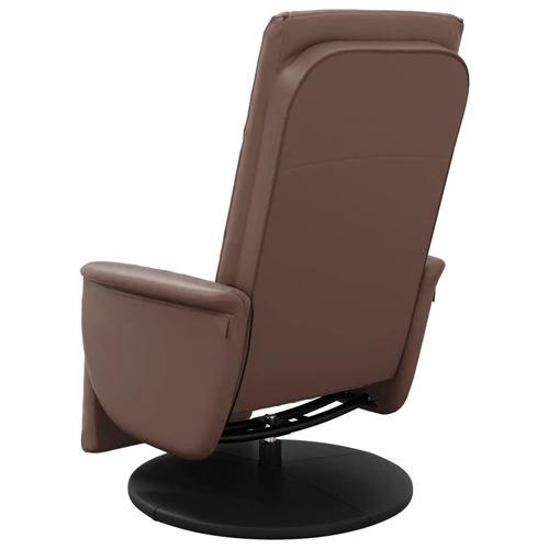 vidaXL vidaXL Massage Recliner Chair with Footrest 36 Inch Brown Faux Leather and Vibration Function for Ultimate Relaxation - Recliner