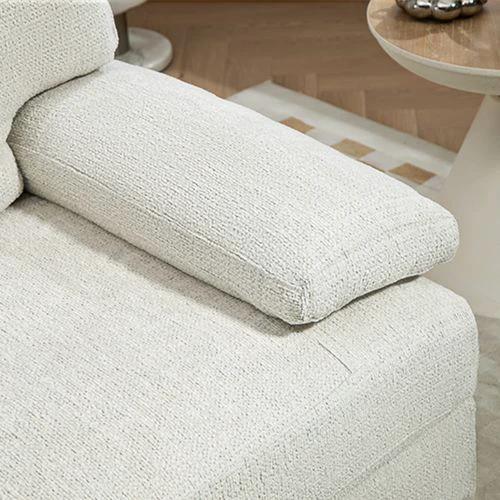 HOMCOM 2 Seater Sofa Modern Loveseat with Metal Legs Spring Cushion Cream White by HOMCOM