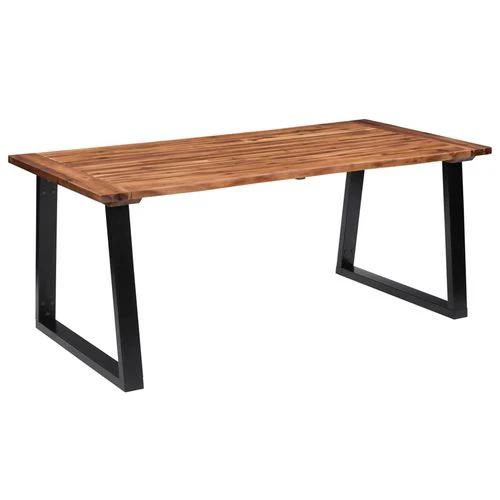 vidaXL Dining Table Solid Acacia Wood 180x90 cm - Dining Table