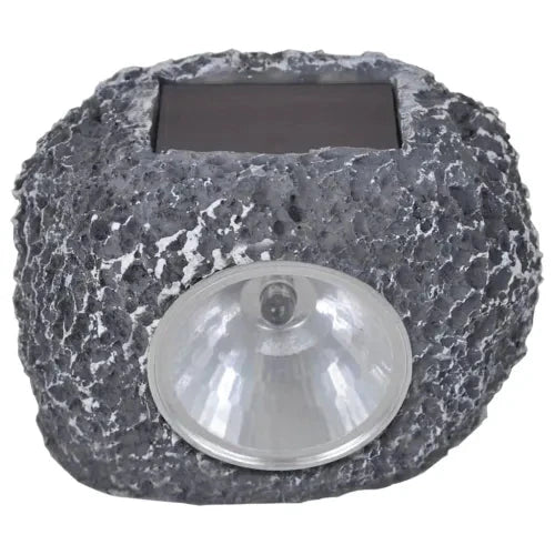 vidaXL Outdoor Solar Powered LED Spotlight Stone Shape 12 pcs - Spotlight