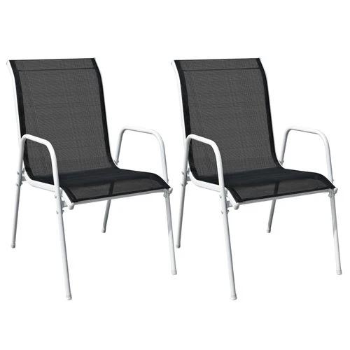 vidaXL 3 Piece Bistro Set Steel Black by vidaXL