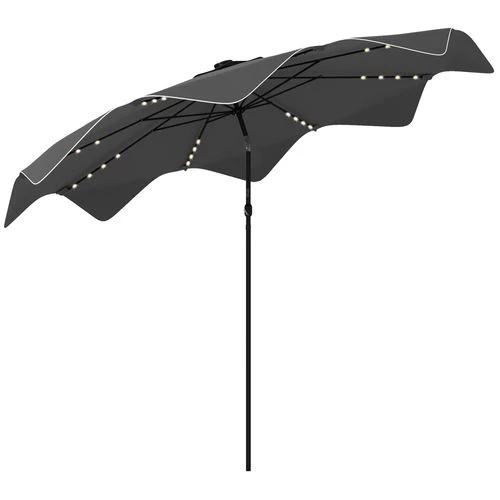 Outsunny Outsunny Garden Parasol Umbrella with LED Lights and Tilt, Table Umbrella - Parasol