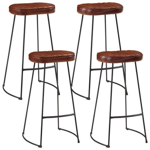 vidaXL vidaXL 5 Piece Bar Set Solid Rough Wood Mango and Metal - Dining Set