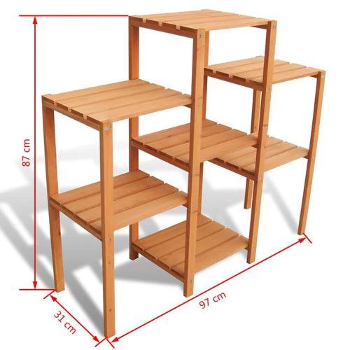 vidaXL Garden Plant Stand 97x31x87 cm Solid Fir Wood - Planters