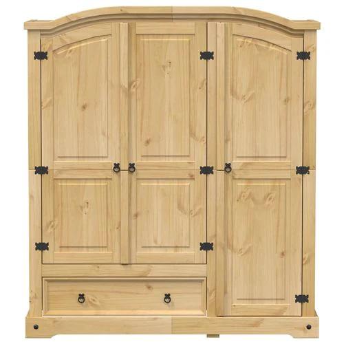 vidaXL vidaXL Wardrobe Corona 151.5x52x170 cm Solid Wood Pine - Wardrobe