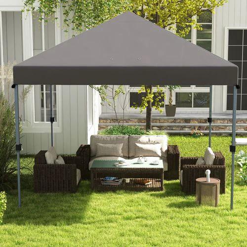 Outsunny Outsunny 3 x 3(m) Pop Up Gazebo, Instant Shelter with 1-Button Push, Grey - Gazebos