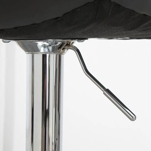 Set of 2, Adjustable Breakfast Dining Stools Swivel and Footrest, Grey by HOMCOM