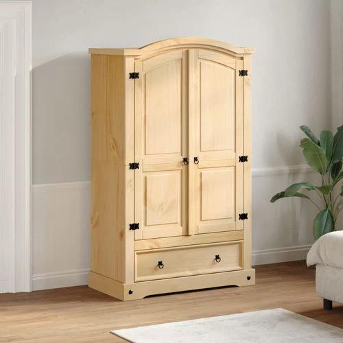 vidaXL vidaXL Wardrobe Corona 101x52x170 cm Solid Wood Pine - Wardrobe