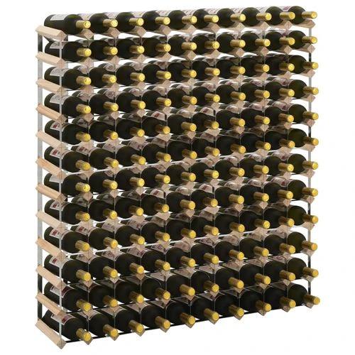 Solid Pinewood Wine Rack for 120 Bottles with Rustic Charm for Wine Enthusiasts and Collectors by vidaXL