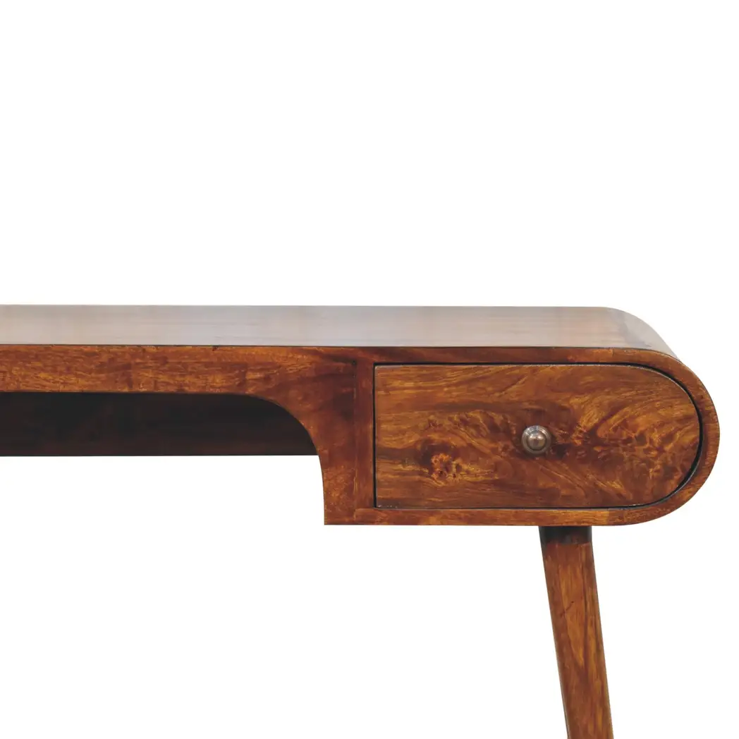 Artisan Furniture Artisan Furniture Solid Wood Chestnut London Arch Writing Desk, 2 Drawers, Brown - Desk