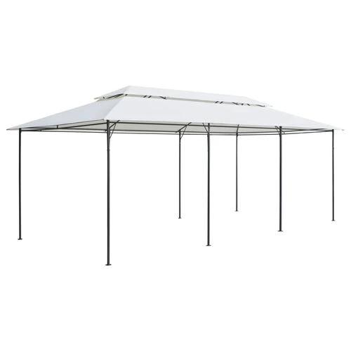 White Gazebo 600x298x270 cm Weather Resistant with Vented Roof for Outdoor Events and Family Gatherings by vidaXL
