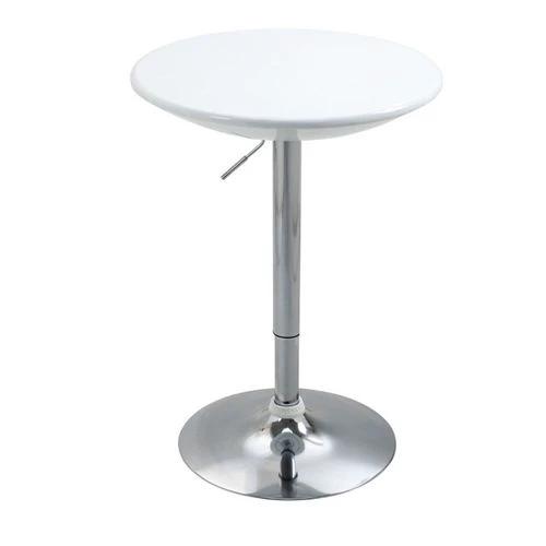 Pneumatic Lift Coffee Bar Table 61 cm Diameter Adjustable Height 76 cm to 97 cm with Swivel Top for Home Bars and Entertaining by N/A