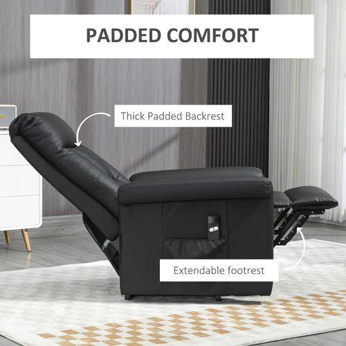 HOMCOM Power Lift Chair Electric Recliner with Side Pocket for Elderly and Physically Limited Users by Homcom