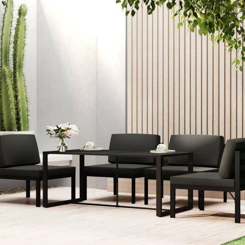 vidaXL vidaXL Outdoor Dining Table Anthracite 120x60x66 cm Aluminium - Garden Table