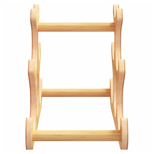 vidaXL Bamboo Wine Rack for 6 Bottles 35x18x25.5 cm Durable and Scratch-Resistant for Stylish Home Display by vidaXL