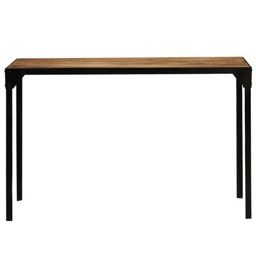 vidaXL Dining Table Solid Rough Mange Wood and Steel 120 cm - Dining Table