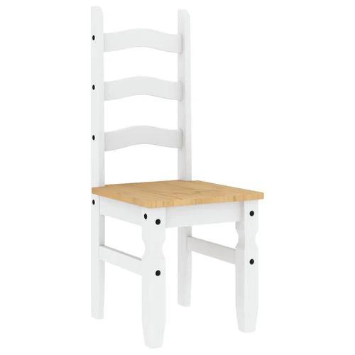 vidaXL Dining Chairs 2 pcs Corona White 42x47x107 cm Solid Wood Pine by vidaXL