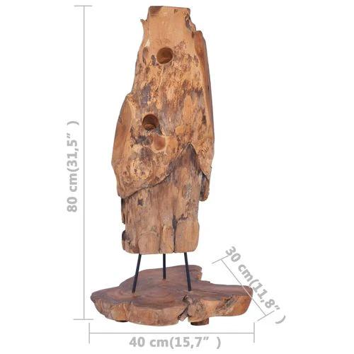 vidaXL Solid Teak Wood Wine Rack for 8 Bottles 40x30x80 cm Vintage Style for Wine Enthusiasts - Wine Rack