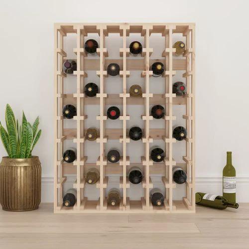 vidaXL Solid Pine Wine Rack 70x33x94 cm Rustic Design with Ample Storage for Wine Enthusiasts - Wine Rack