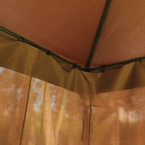 Outsunny Durable Metal Gazebo Canopy 3x4m Weather-Resistant Shelter with Sidewalls for Outdoor Entertaining - Gazebos