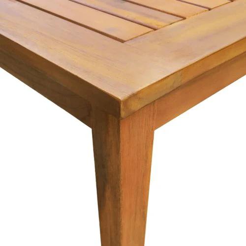 vidaXL Solid Acacia Wood 7 Piece Outdoor Dining Set with Parasol Hole for Garden Enthusiasts - Garden Set